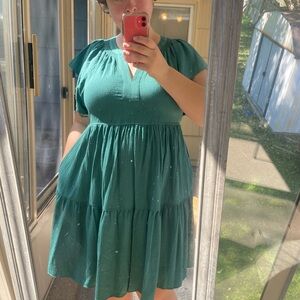 Calvin Klein flutter sleeve dress